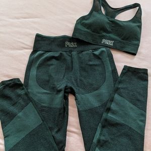 Seamless Pink Victoria Secret workout set